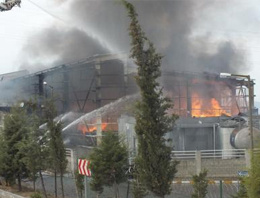 Çerkezköy'de korkutan fabrika yangını