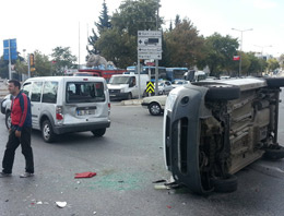 Freni boşalan TIR 6 araca çarpıp durabildi