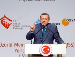 Erdoğan engelli memurları sevindirdi